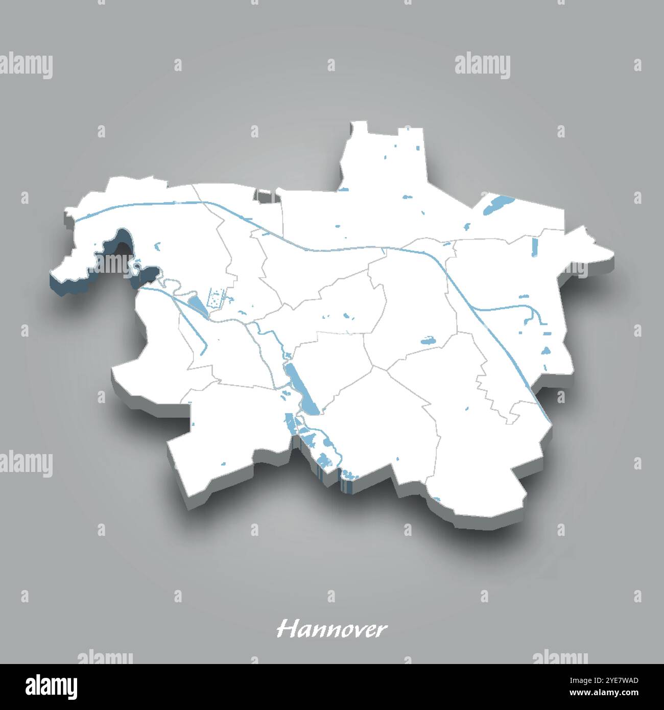Hanover vector outline map hi-res stock photography and images - Alamy