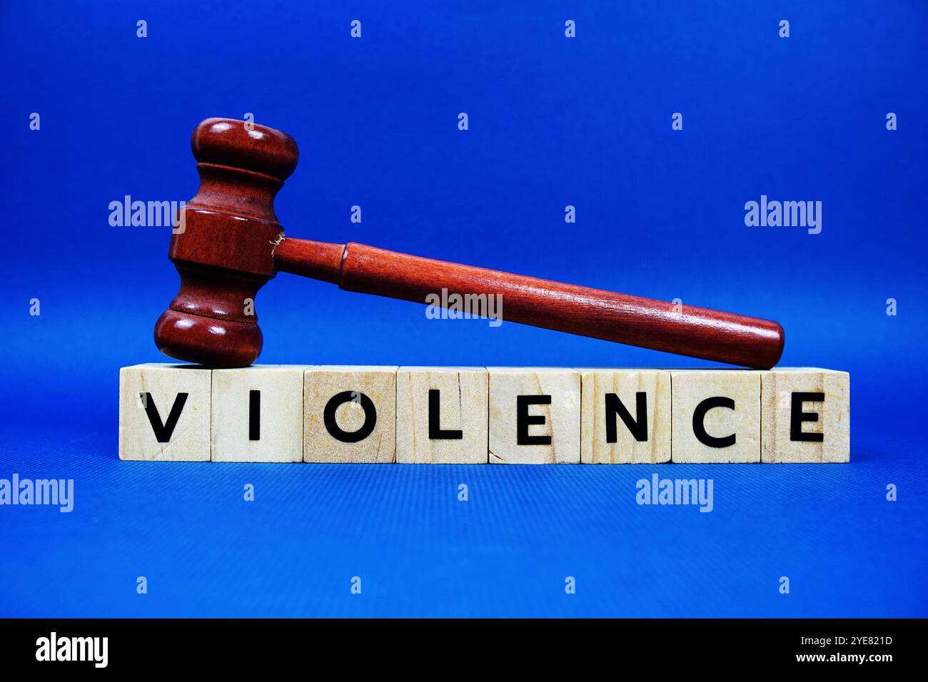 Violence alphabet letters with wooden blocks alphabet letters and Gavel ...