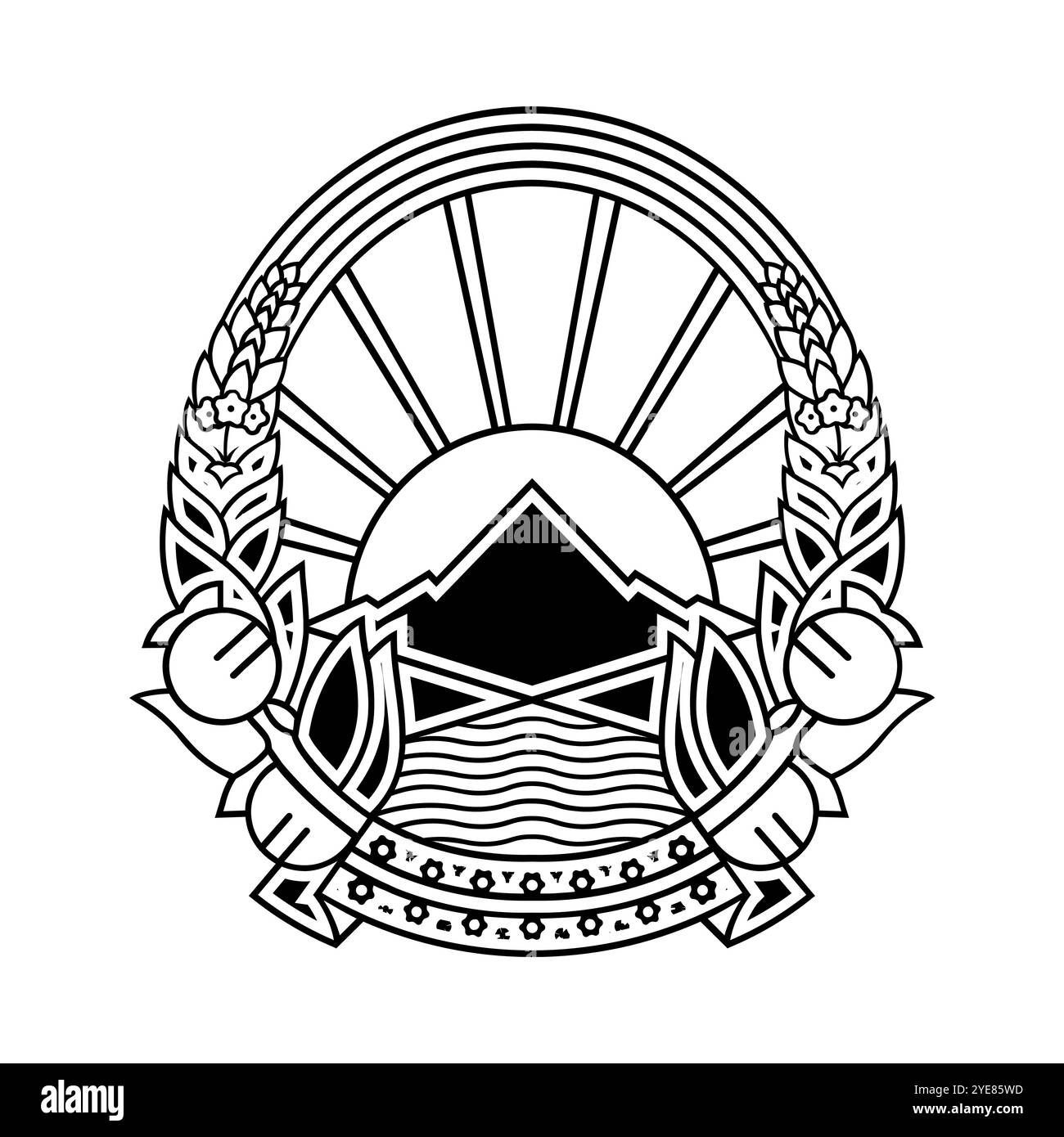 north-macedonia-stamp-black-and-white-stock-photos-images-alamy