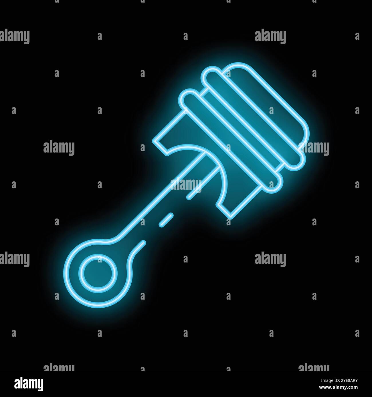 Blue Engine Symbol Engine piston on abstract Stock Vector Images - Alamy
