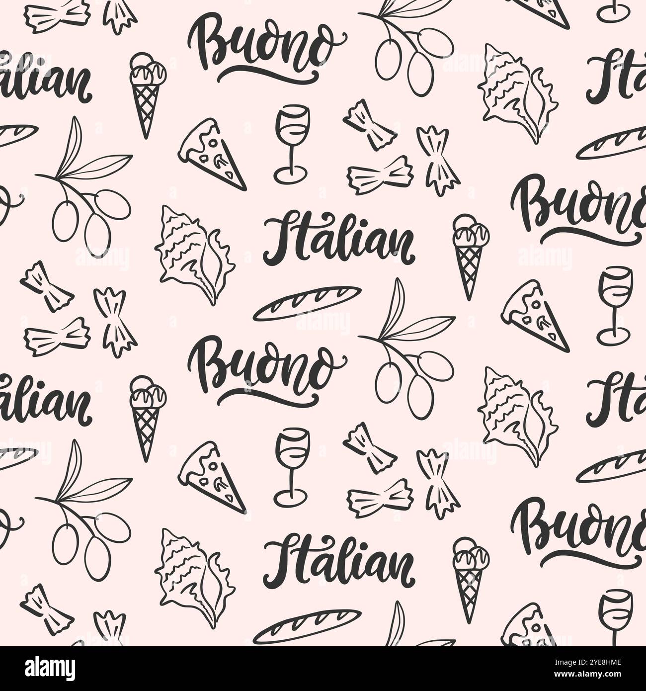Italian food background Stock Vector Images - Alamy