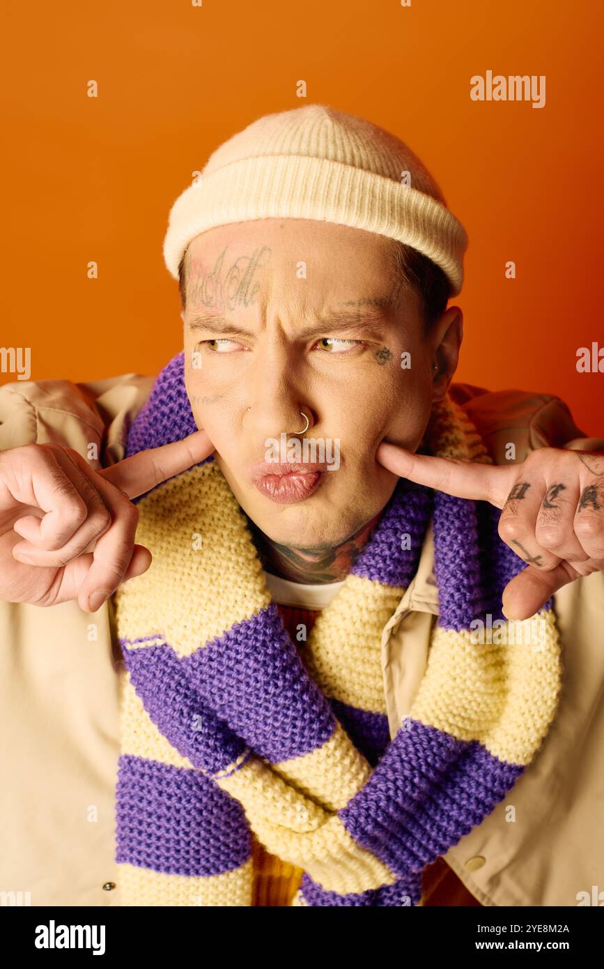 Young man tattoos makes hi-res stock photography and images - Alamy