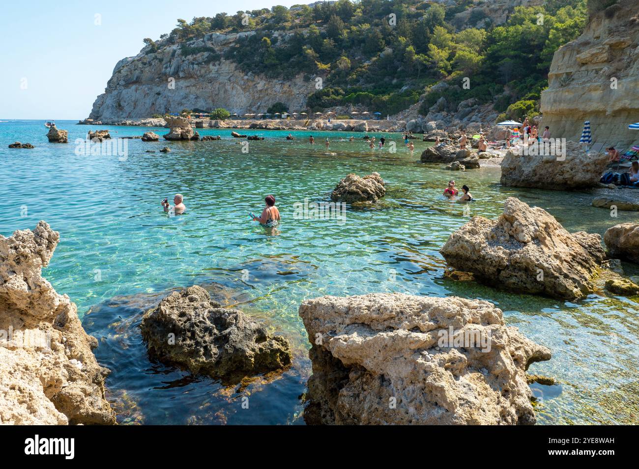 faliriki-greece-september-09-2024-tourists-are-swimming-in-the