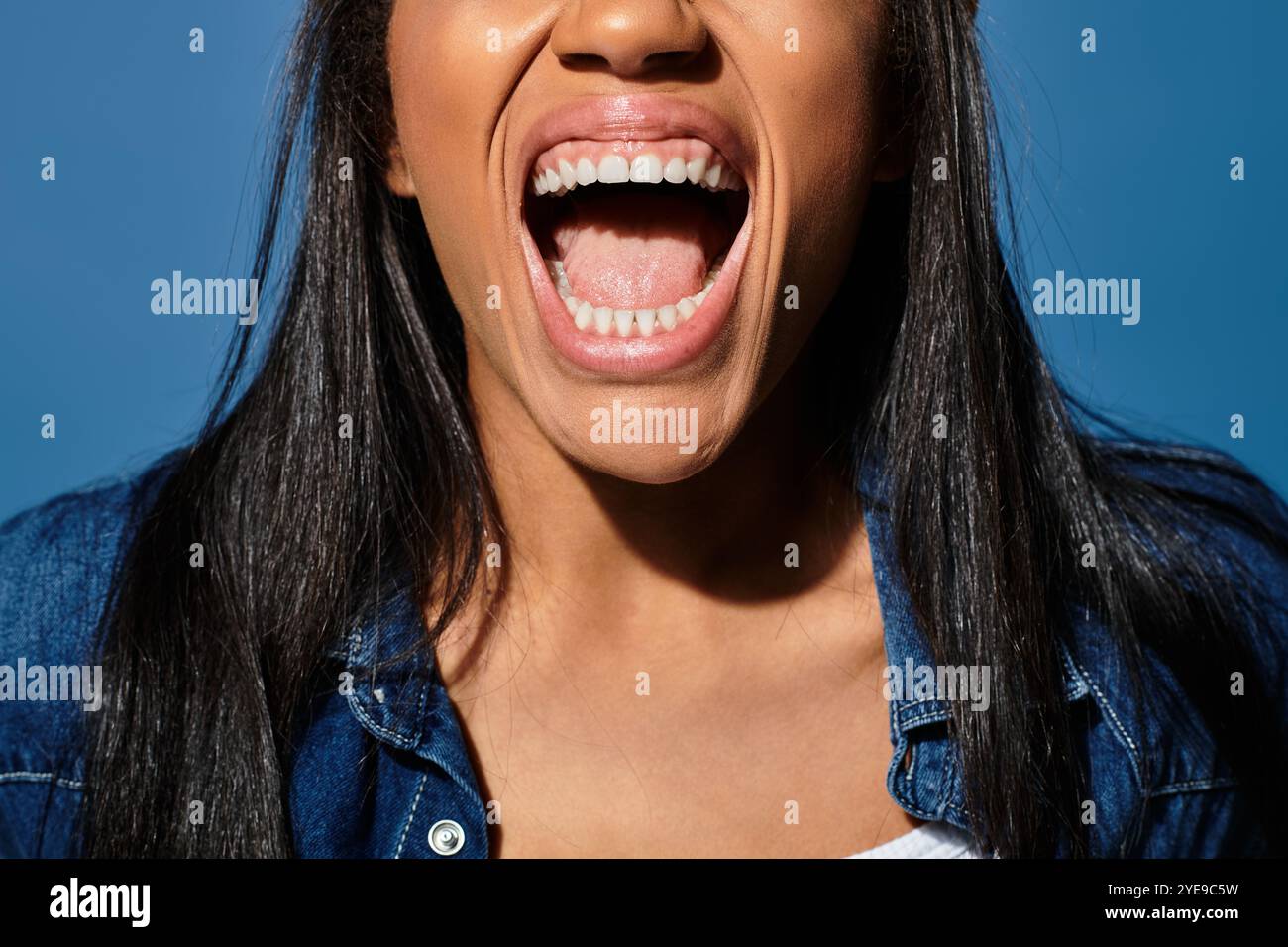 Young woman showcases emotions hi-res stock photography and images - Alamy
