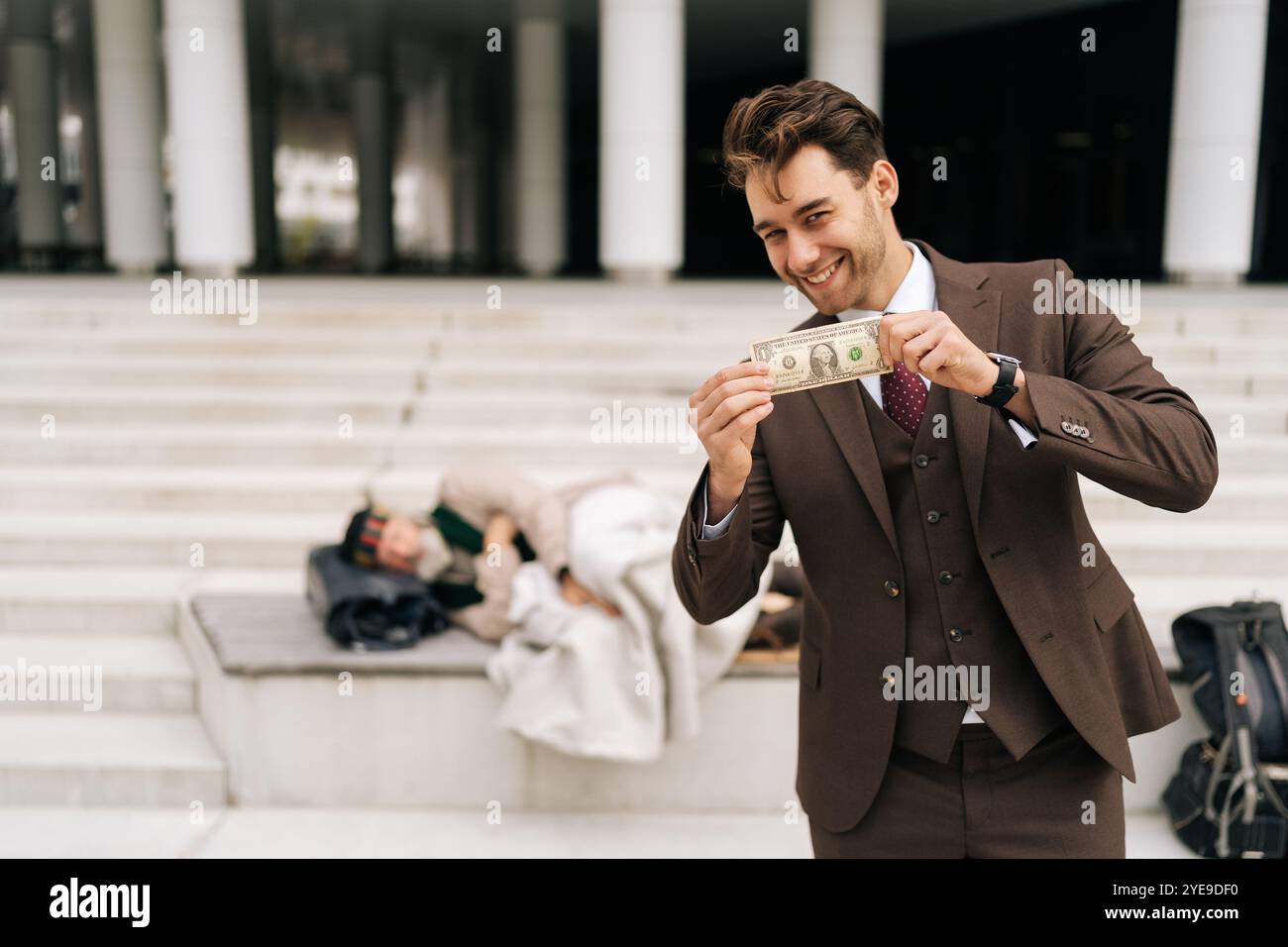 Smiling beggar hi-res stock photography and images - Alamy