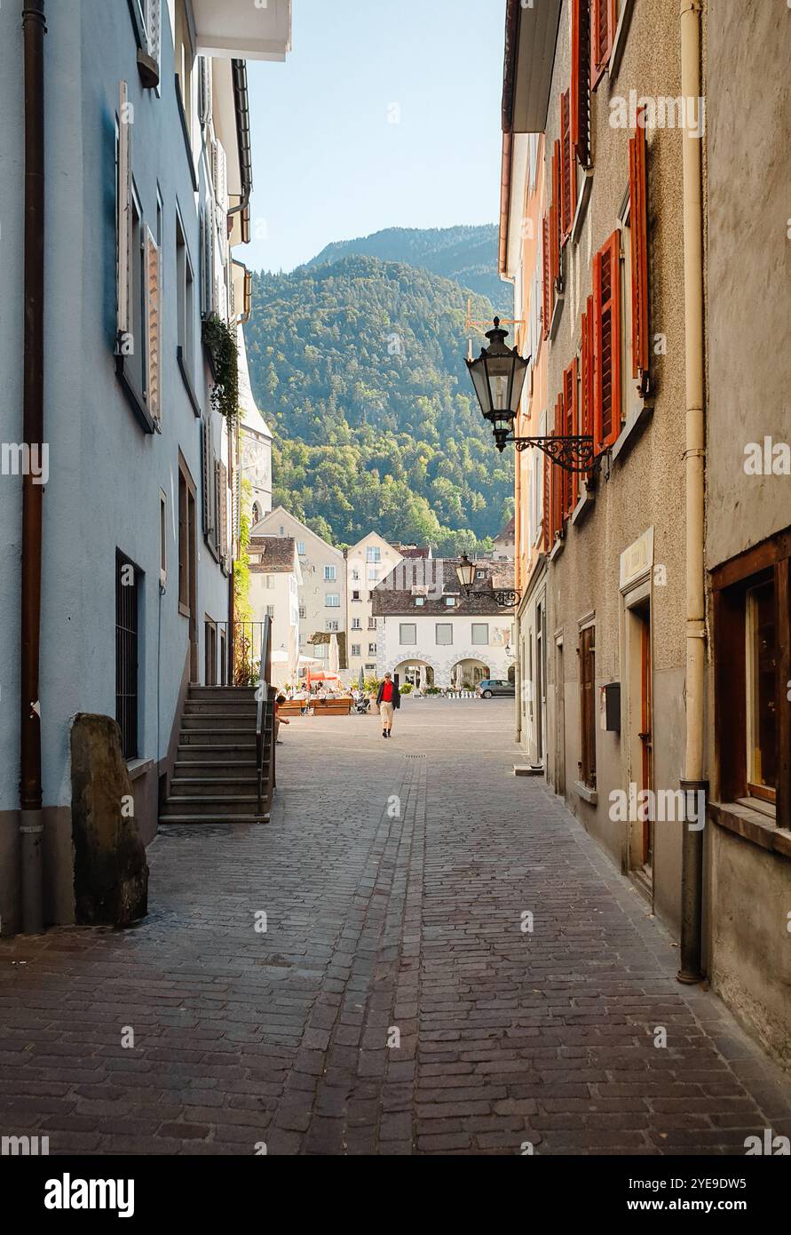 Houses on hill in switzerland hi-res stock photography and images