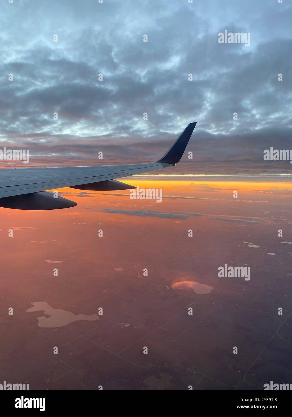 Plane in the sunset - Smartphone Captured Stock Image