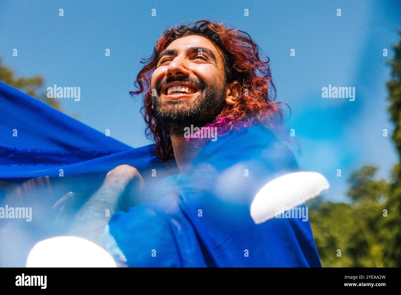 Dyed blue hair hi-res stock photography and images - Alamy