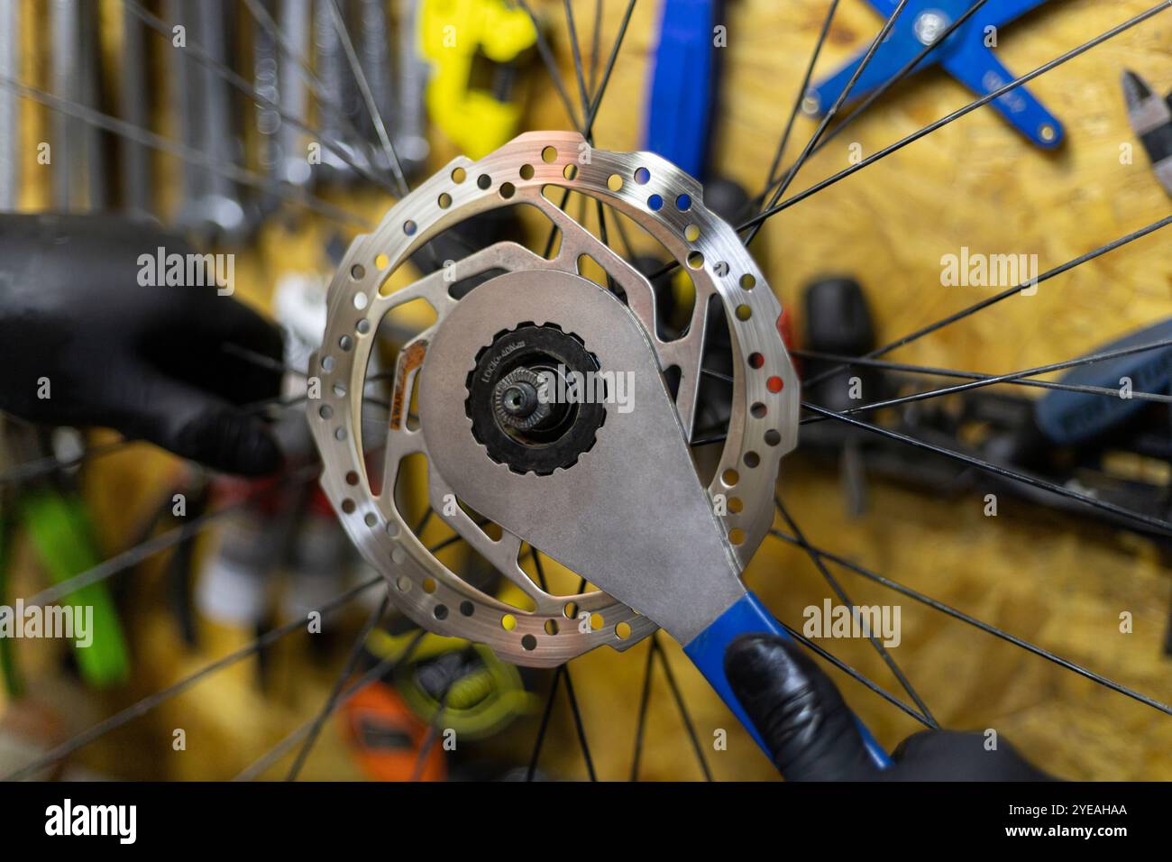 Bicycle rim brake work close hi-res stock photography and images - Alamy