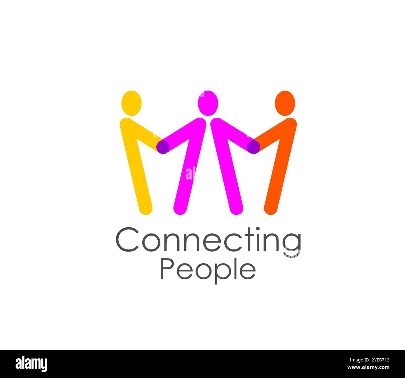 Connecting people logo Cut Out Stock Images & Pictures - Alamy