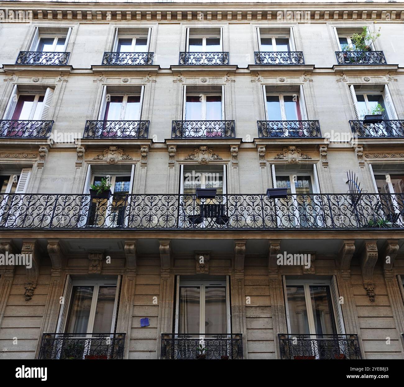 Classic Paris apartment building Stock Photo