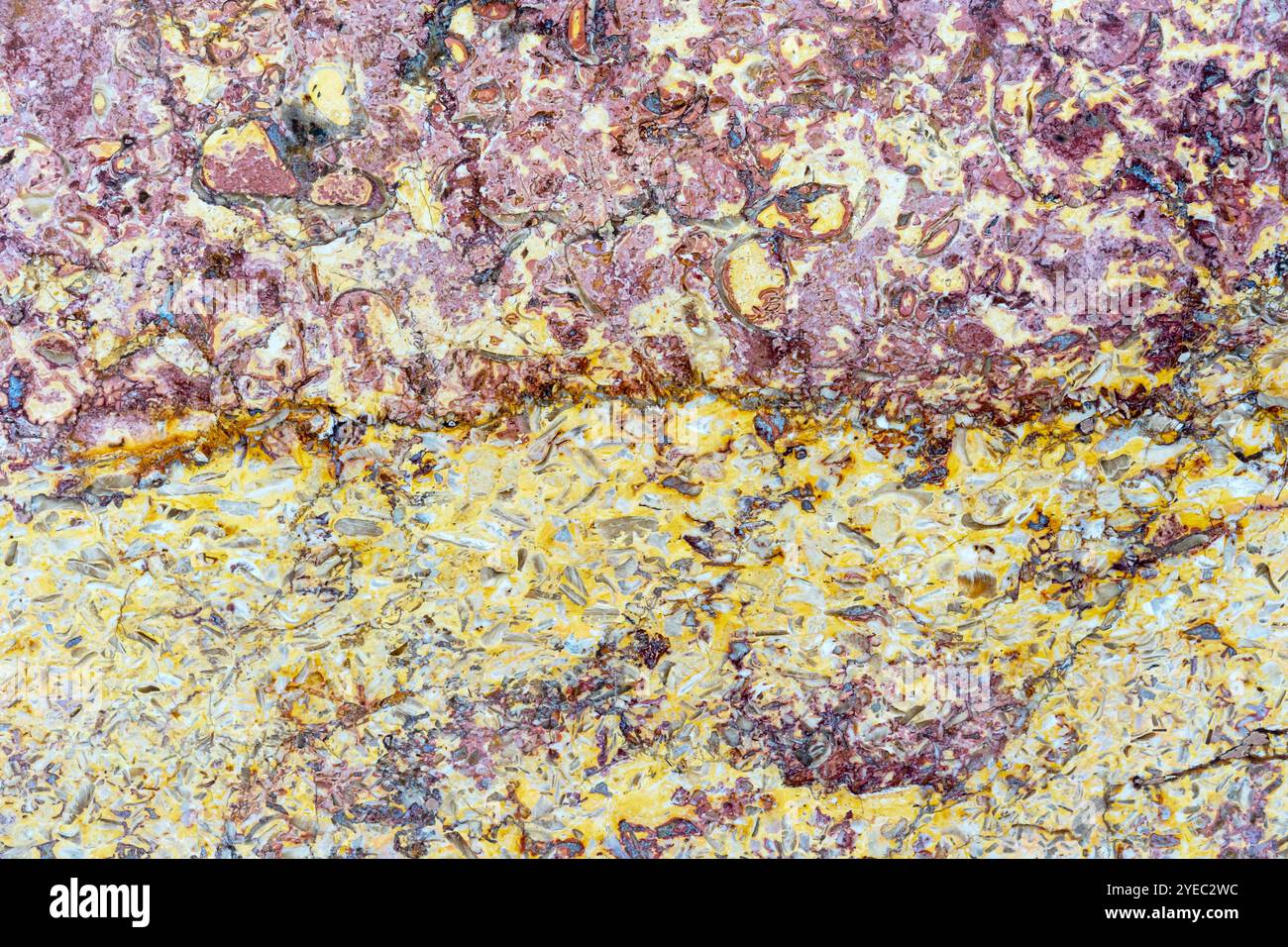 Yellow-brown granite. Granite stone texture. Abstract stone background. Stock Photo