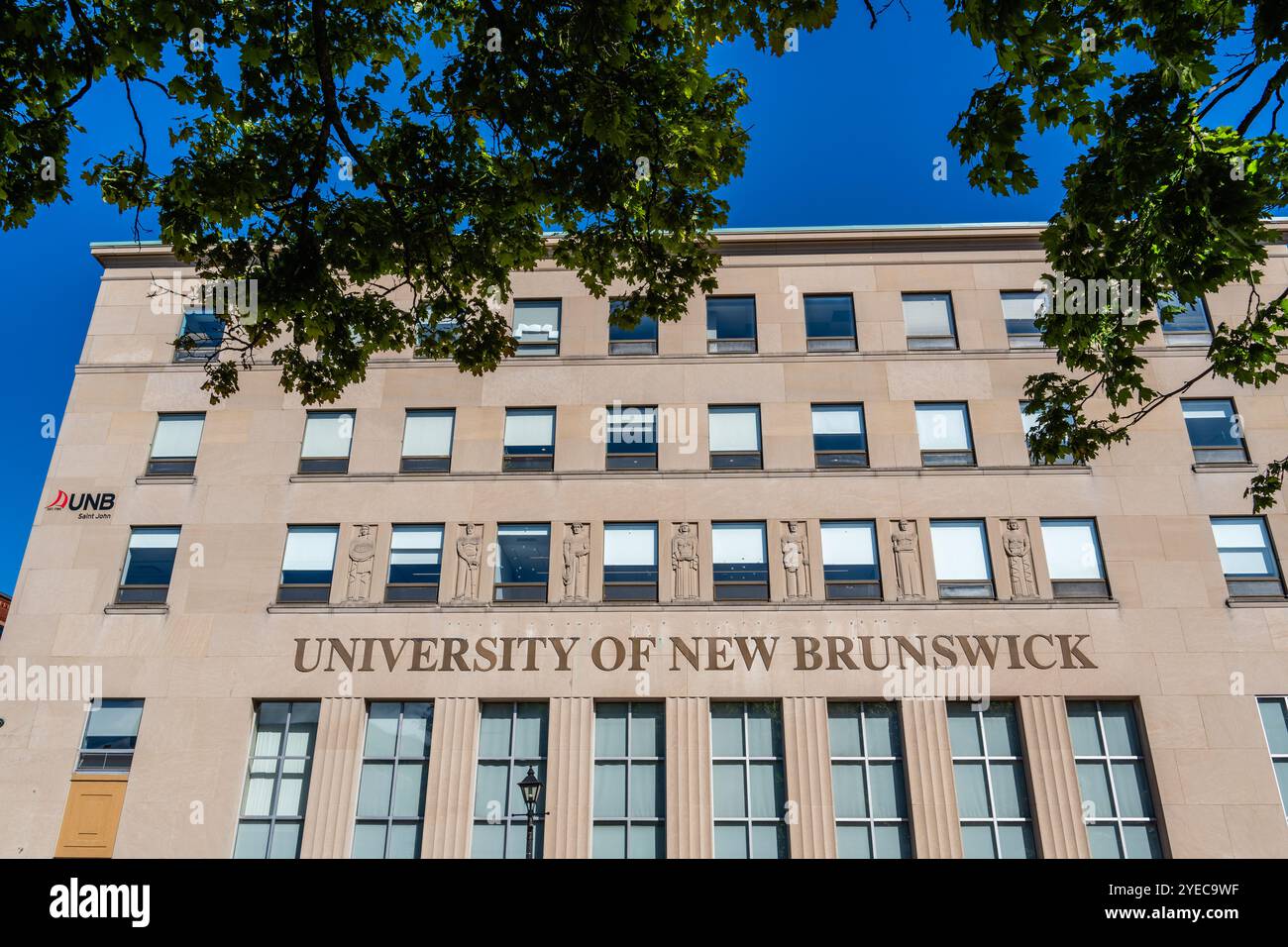 Saint John, NB, Canada - Sept. 11, 2024: The University of New Brunswick Grand Hall, special events building, is a 4-story art deco style building loc Stock Photo