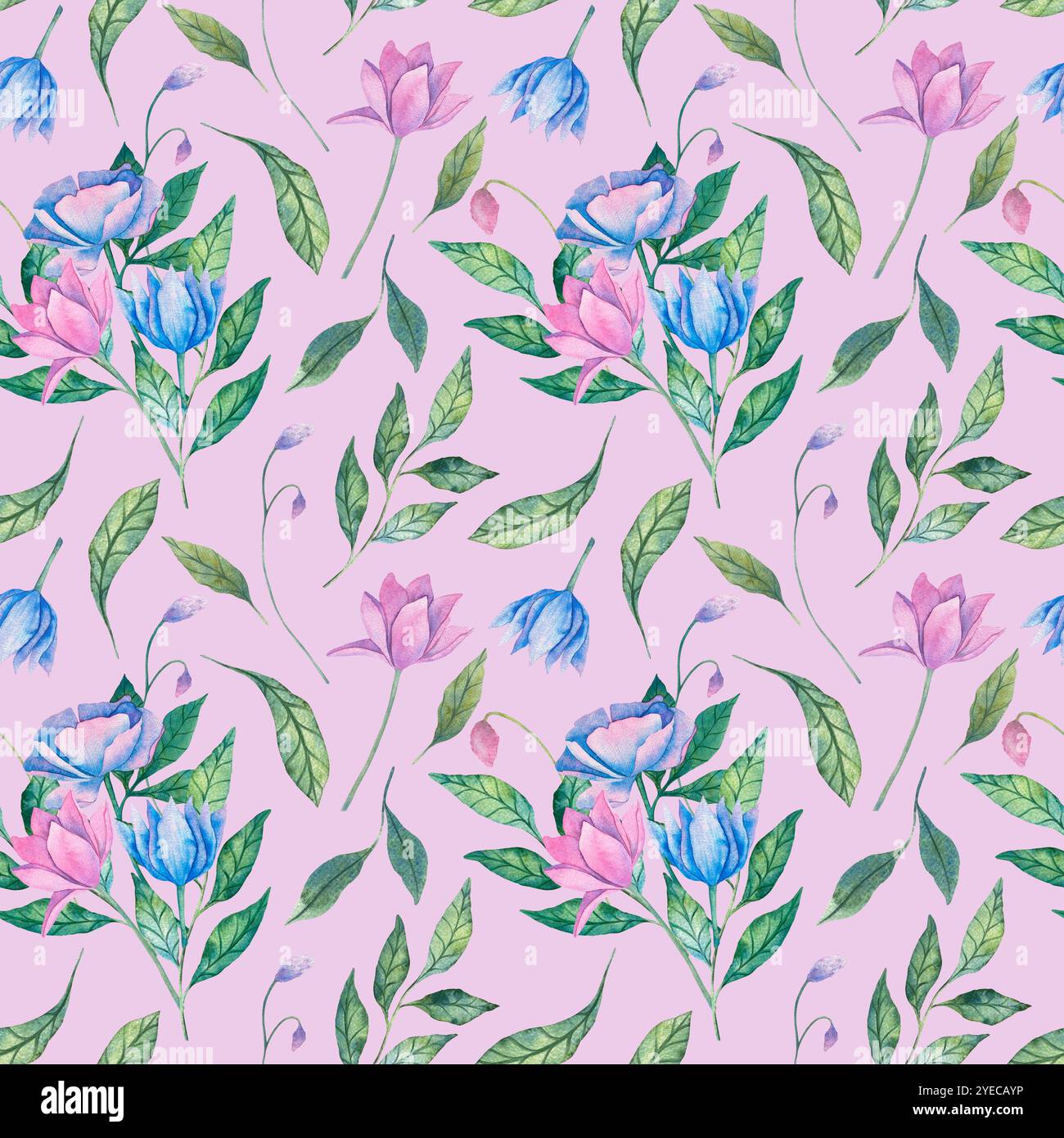 Seamless luxury purple floral wallpaper hi-res stock photography and ...