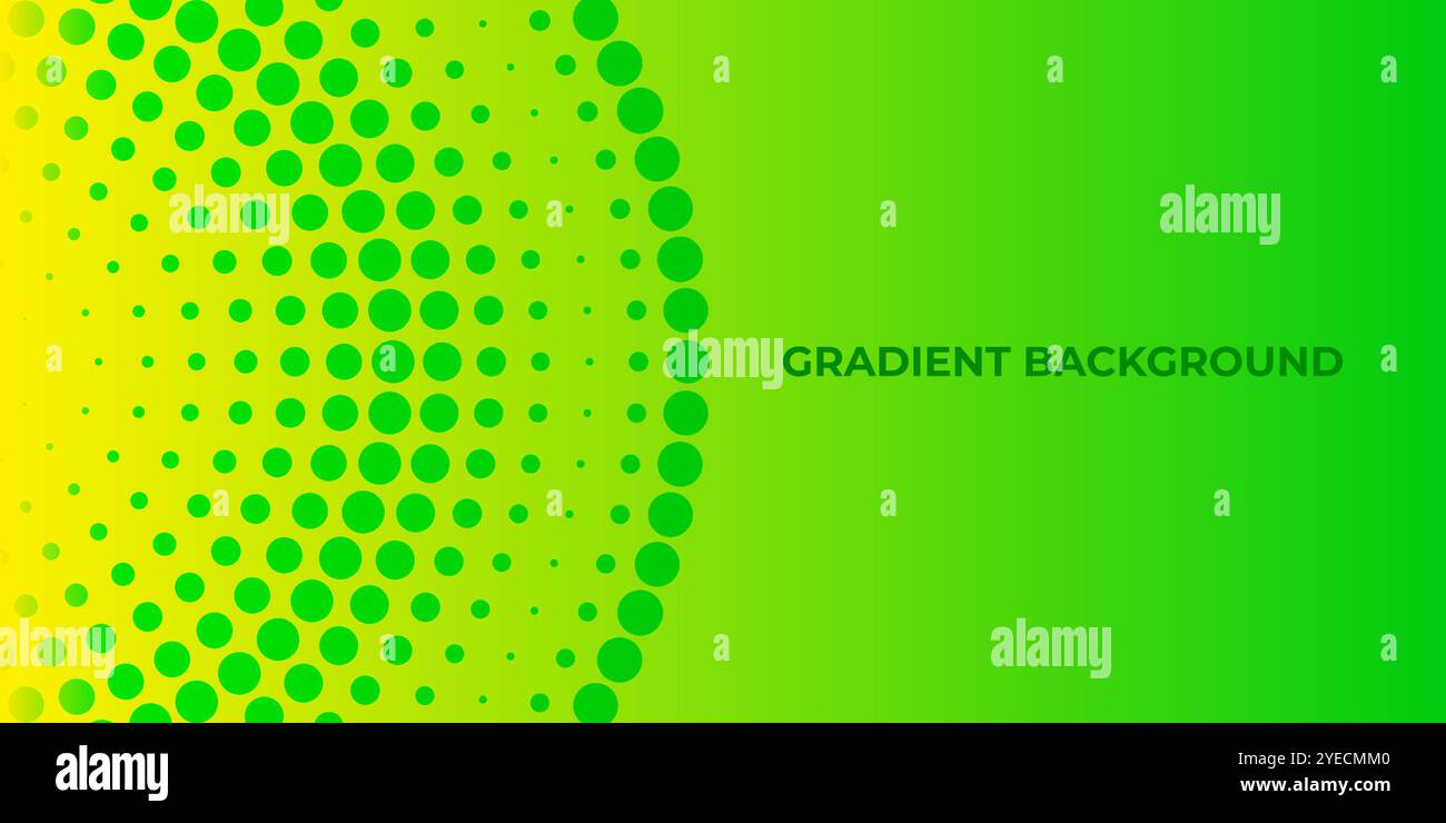 Vibrant green gradient background with circular patterns. Vector illustration Stock Vector