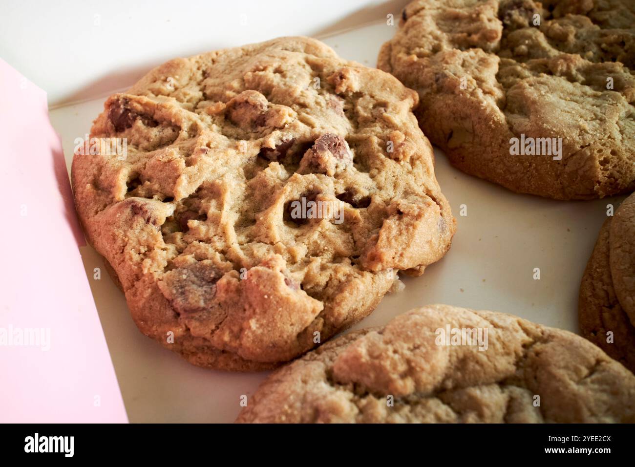 box of six crumbl cookies from the usa Stock Photo