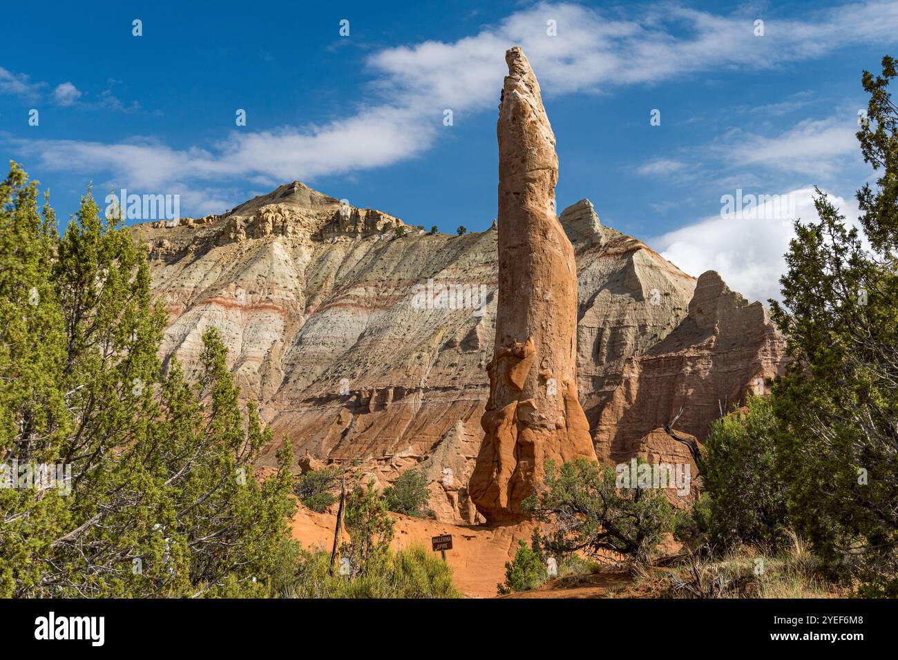 Rock pinnacle called Ballerina Spire in the Kodachrome Basin State Park along the Panorama trail Stock Photo