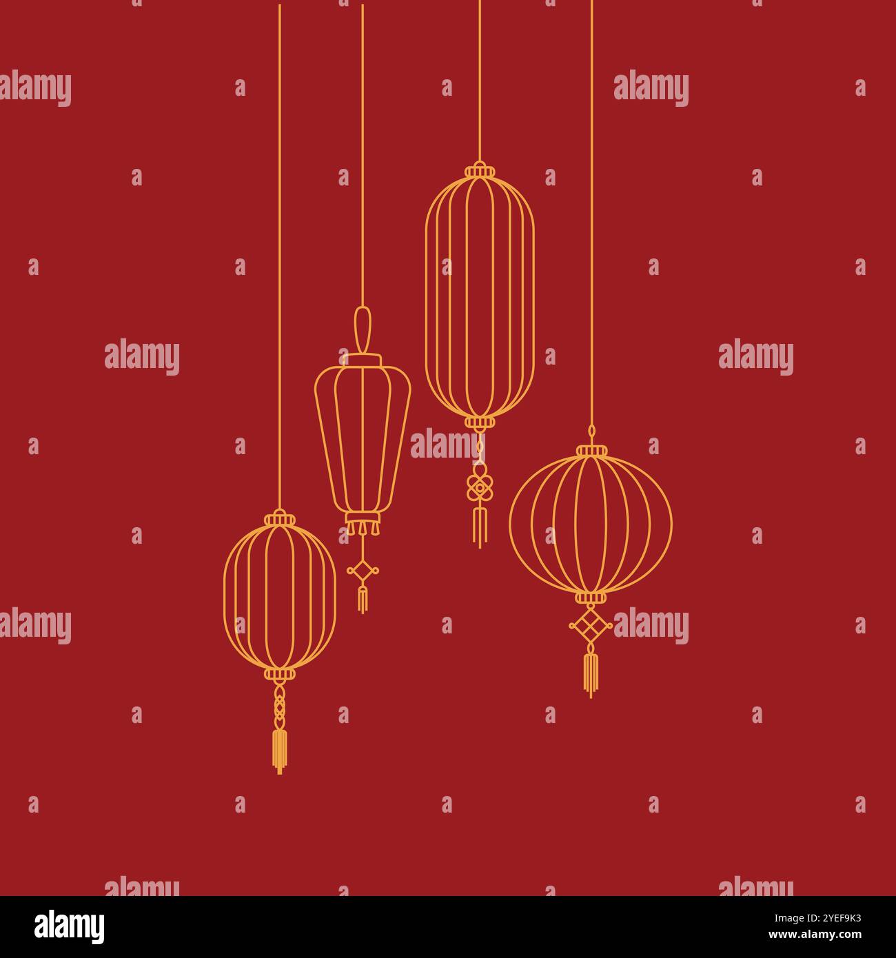 Chinese New Year lantern design element Stock Vector