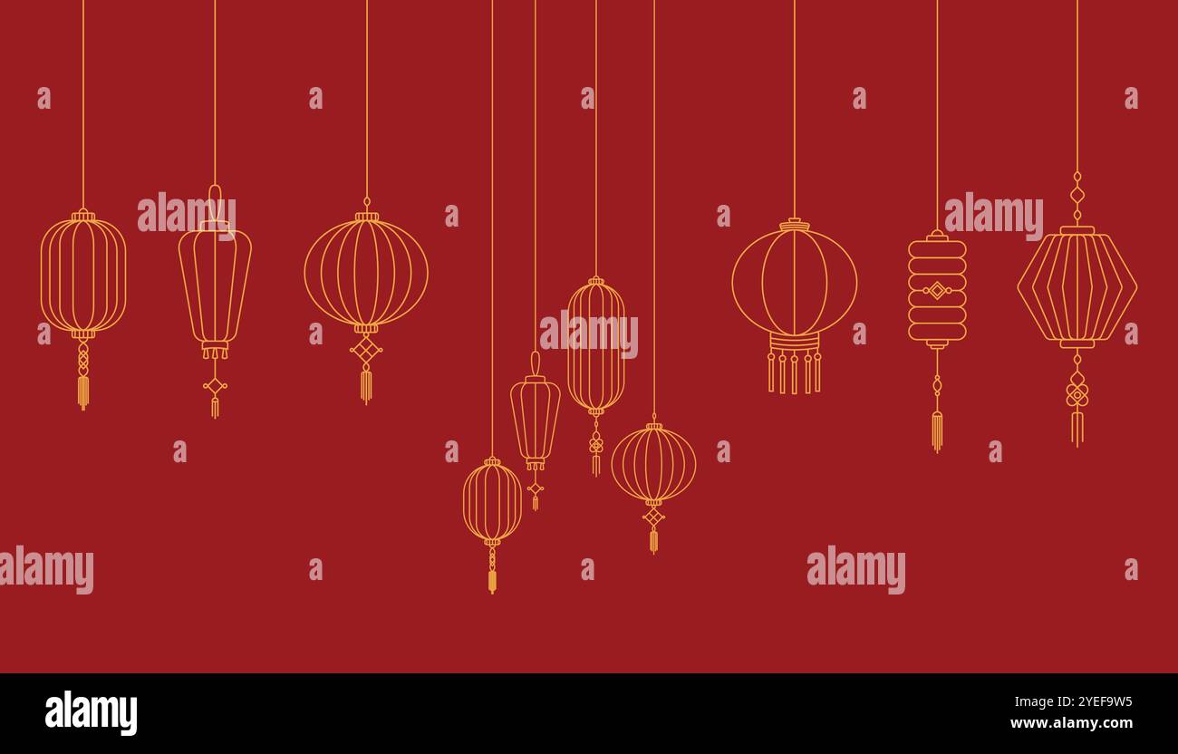 Chinese New Year lantern design element Stock Vector