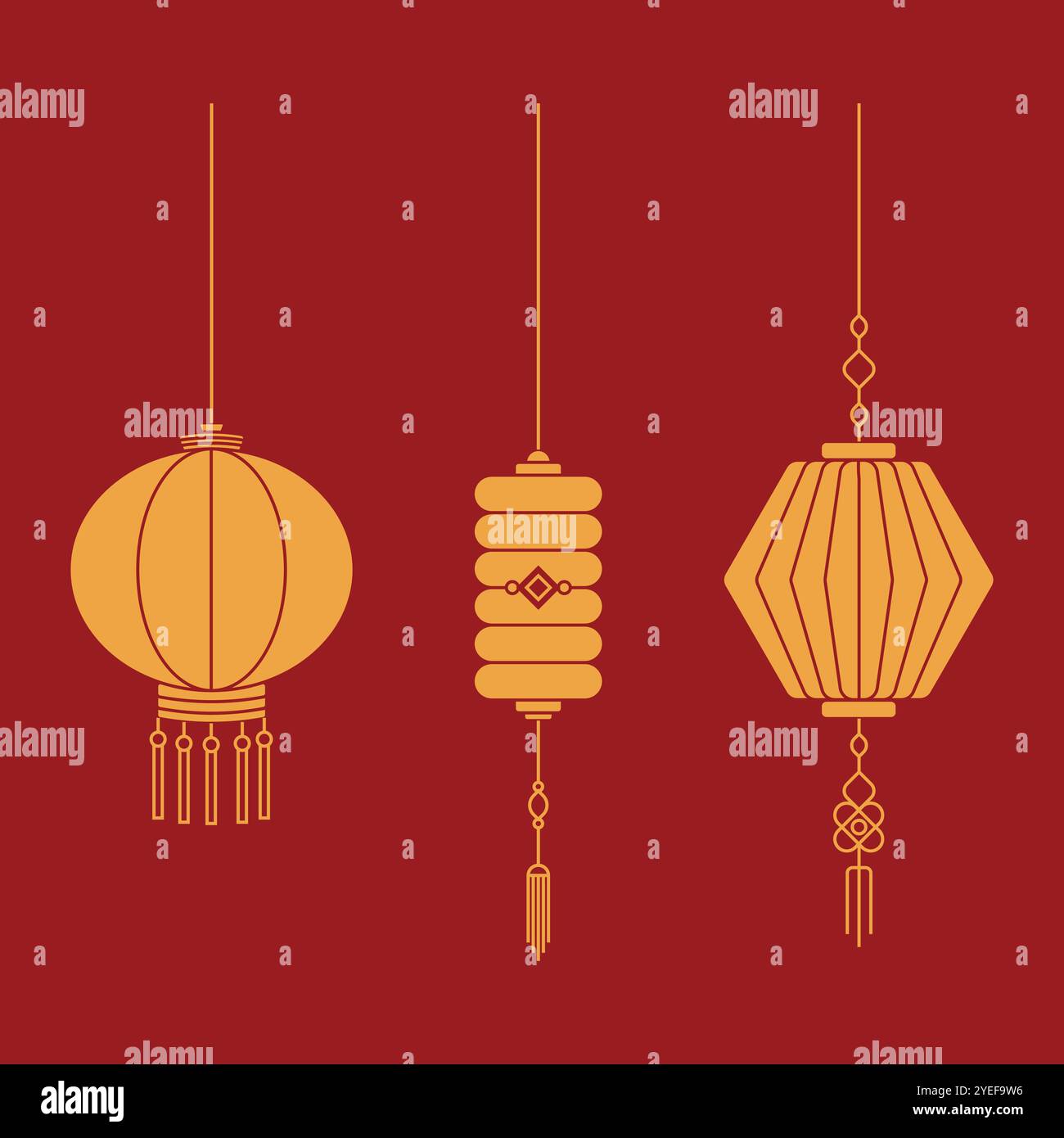 Chinese New Year lantern design element Stock Vector