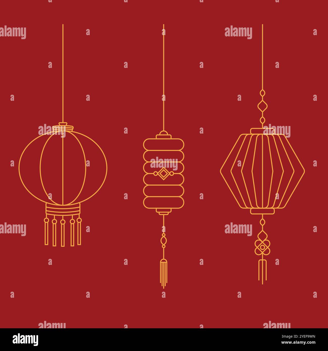 Chinese New Year lantern design element Stock Vector