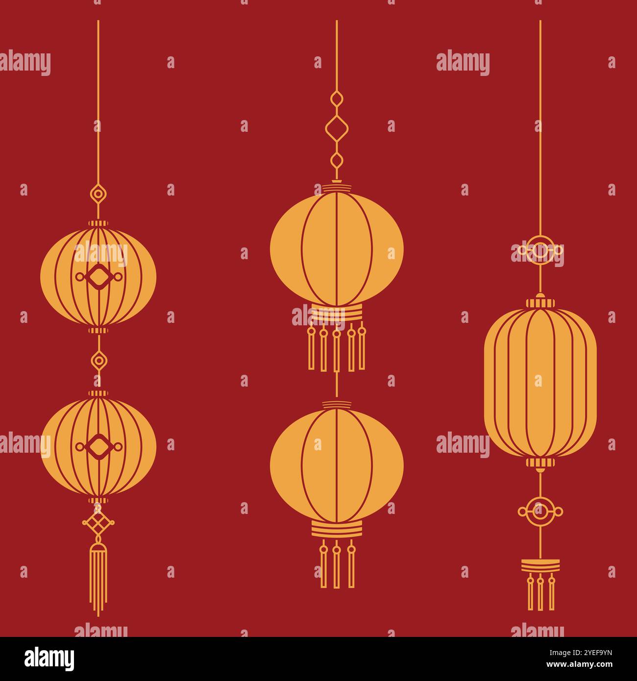 Chinese New Year lantern design element Stock Vector