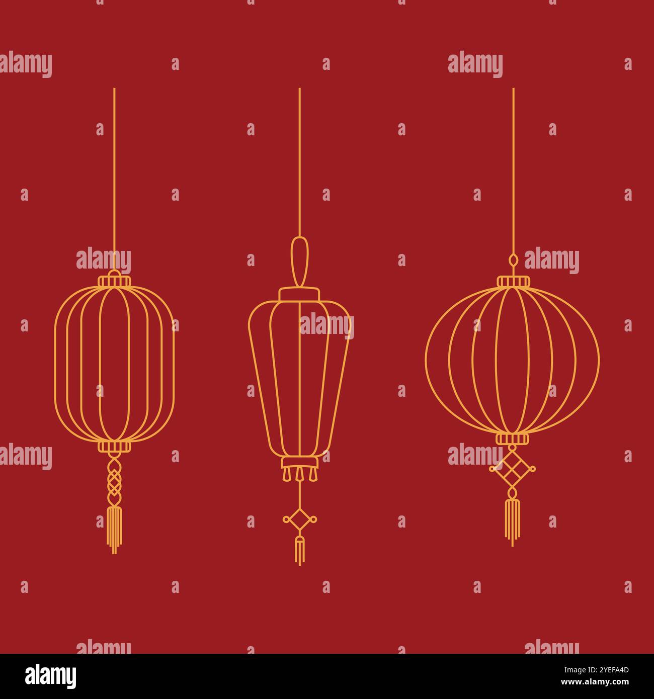 Chinese New Year lantern design element Stock Vector