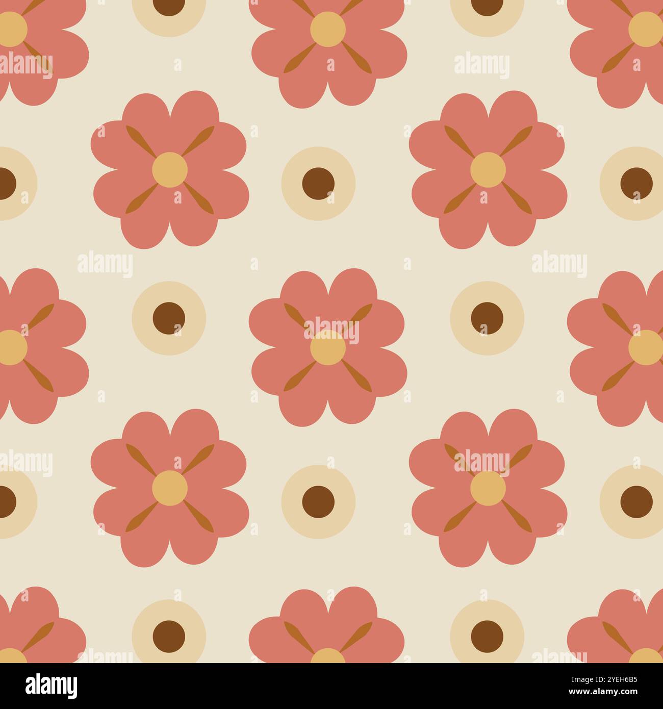 Elegant seamless floral pattern in vector. Stock Vector