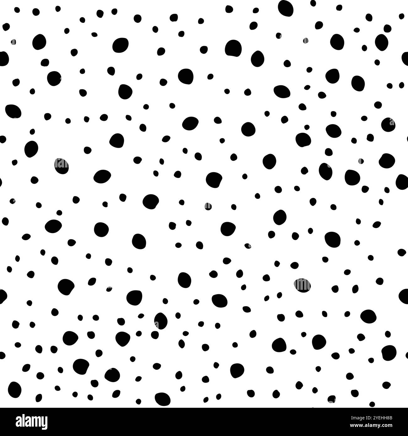 Seamless pattern with abstract black dots on white background Stock ...