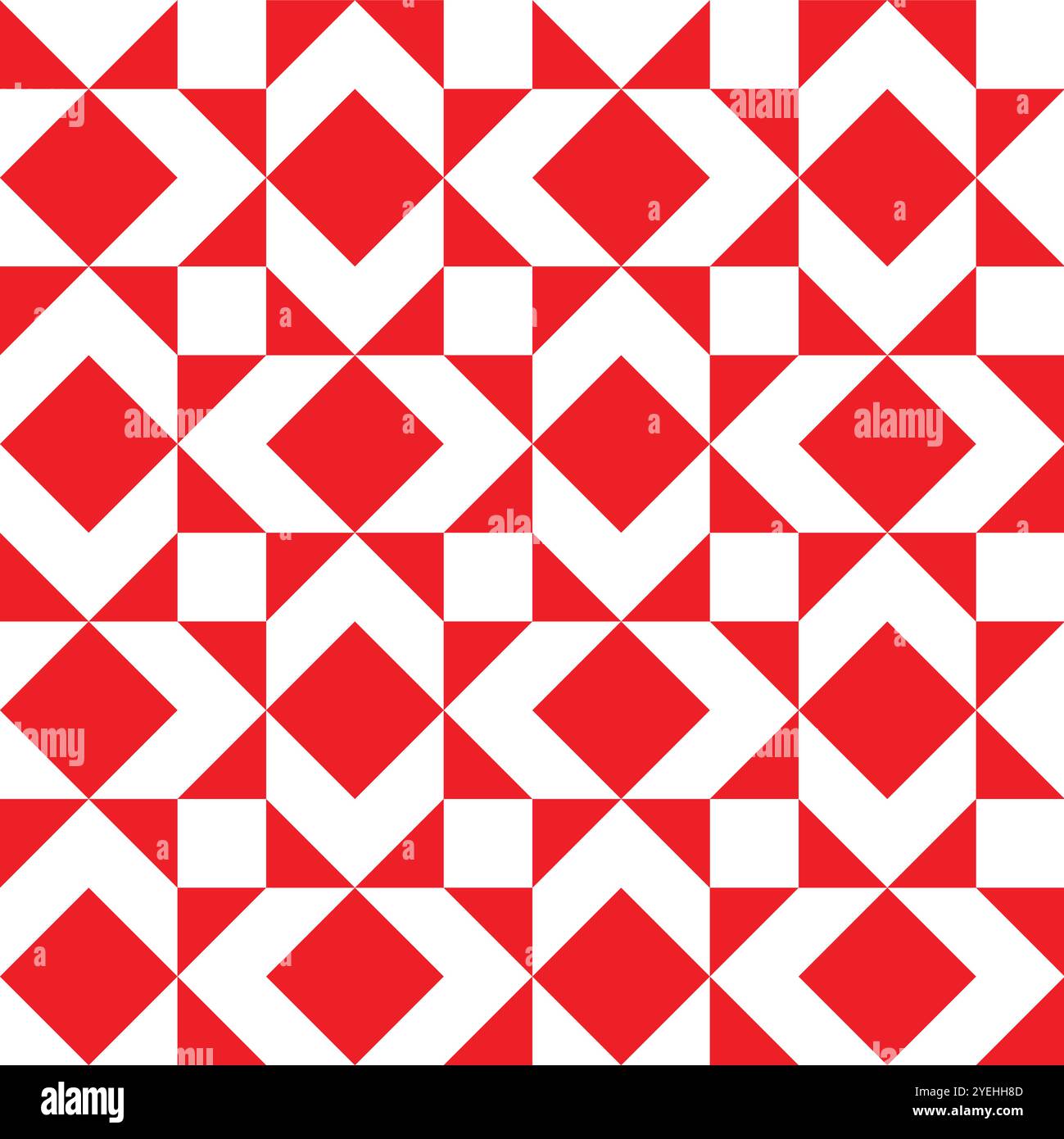 Seamless pattern with abstract red square and rectangular shapes on ...