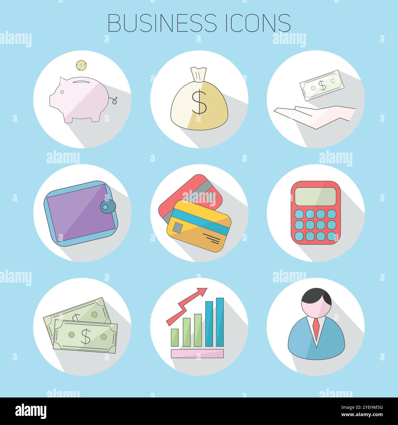 Illustration icons flow hi-res stock photography and images - Alamy