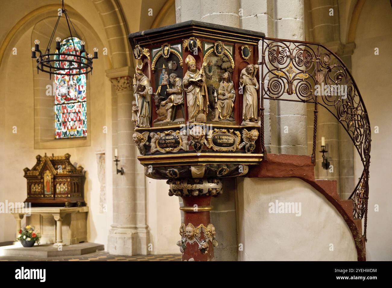 Castor Saint Interior photo with sandstone pulpit of St Castor's Basilica, also ...