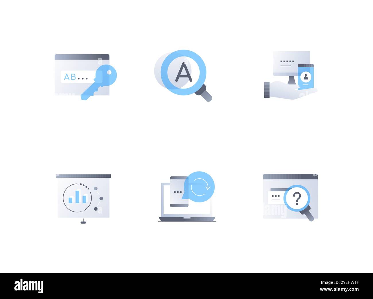 Flat toolbar icons Stock Vector Images - Alamy