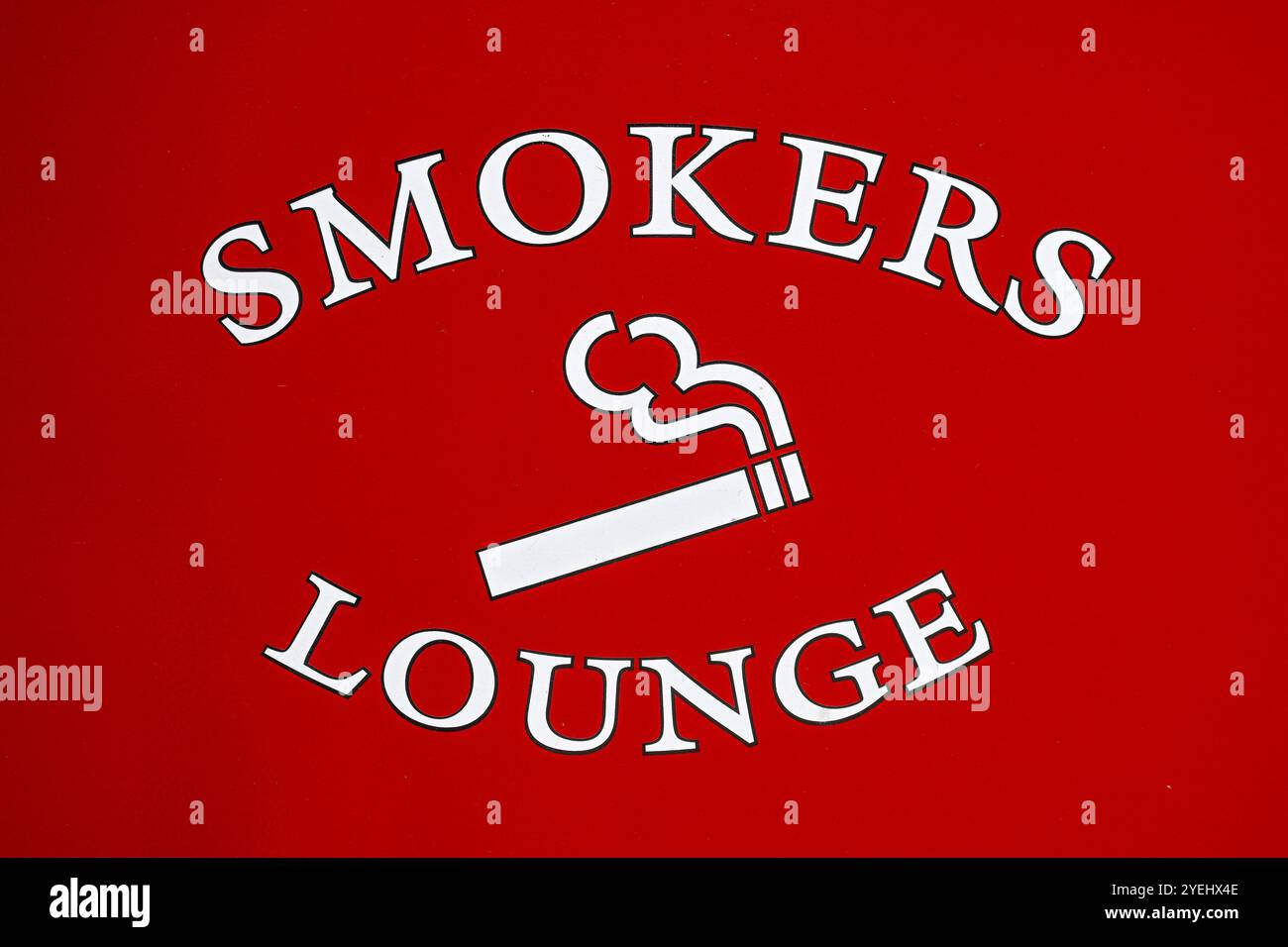 Smokers Lounge lettering Stock Photo