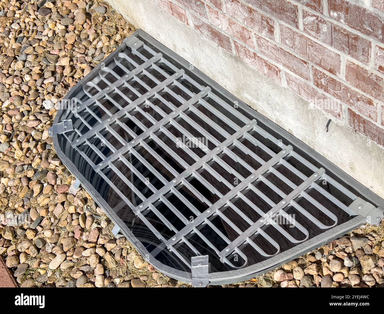 Basement Window Well Cover with Custom Plexiglass Top Stock Photo - Alamy