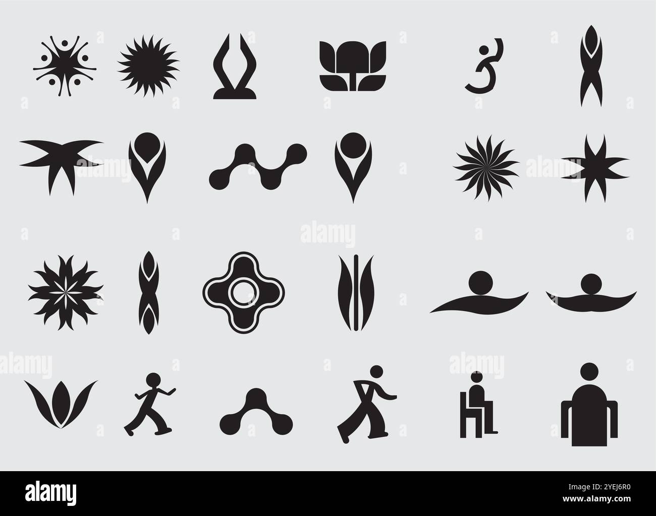 Logo Set for Business Company and Logo Ideas. Stock Vector
