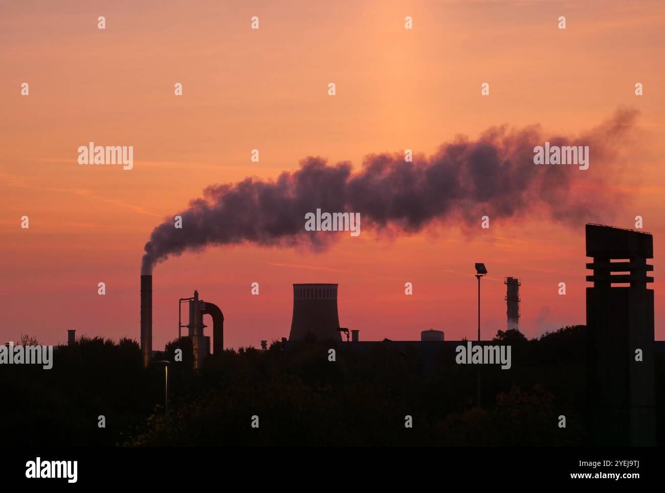 Exhaust fumes from steel factory Stock Photo - Alamy