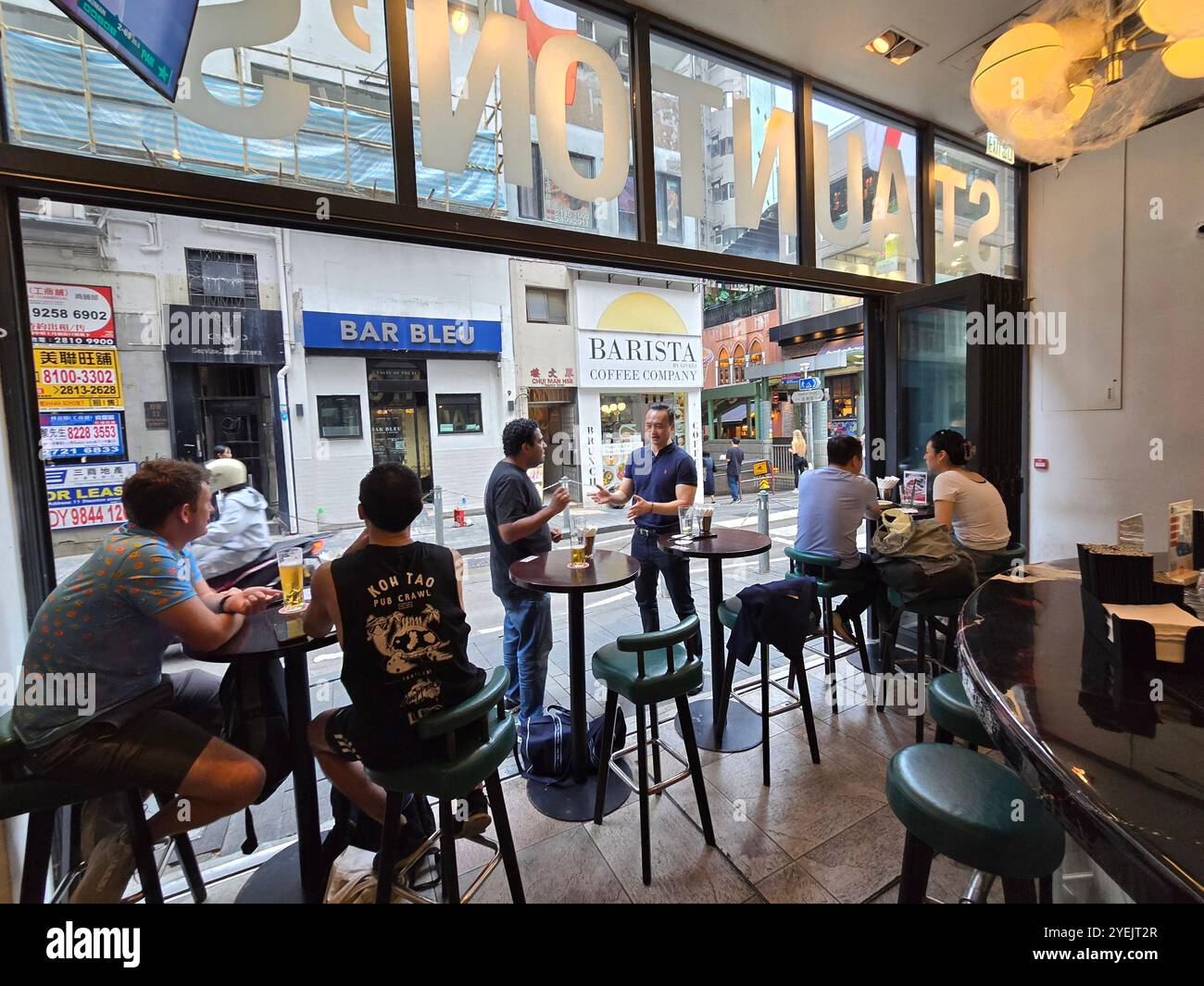 The Staunton's Gastropub in Soho, Hong Kong. - Smartphone Captured Stock Image