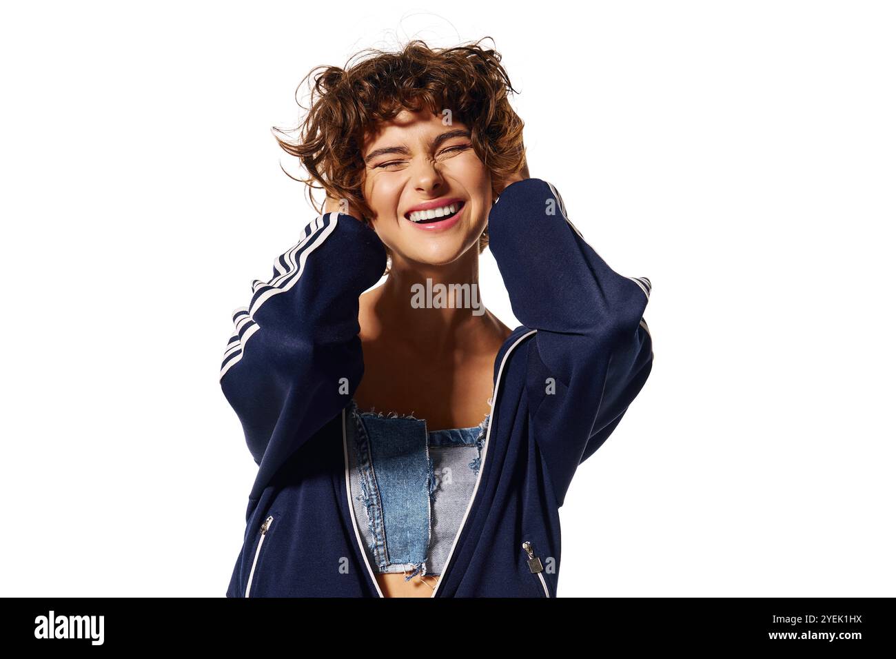 Young woman showcases emotions hi-res stock photography and images - Alamy