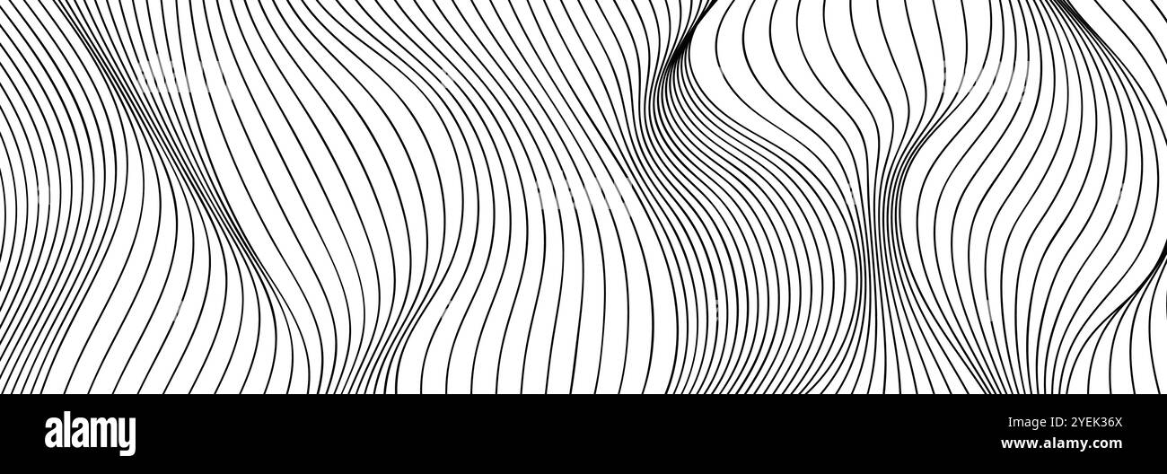 abstract black and white wave background. Vector illustration Stock ...