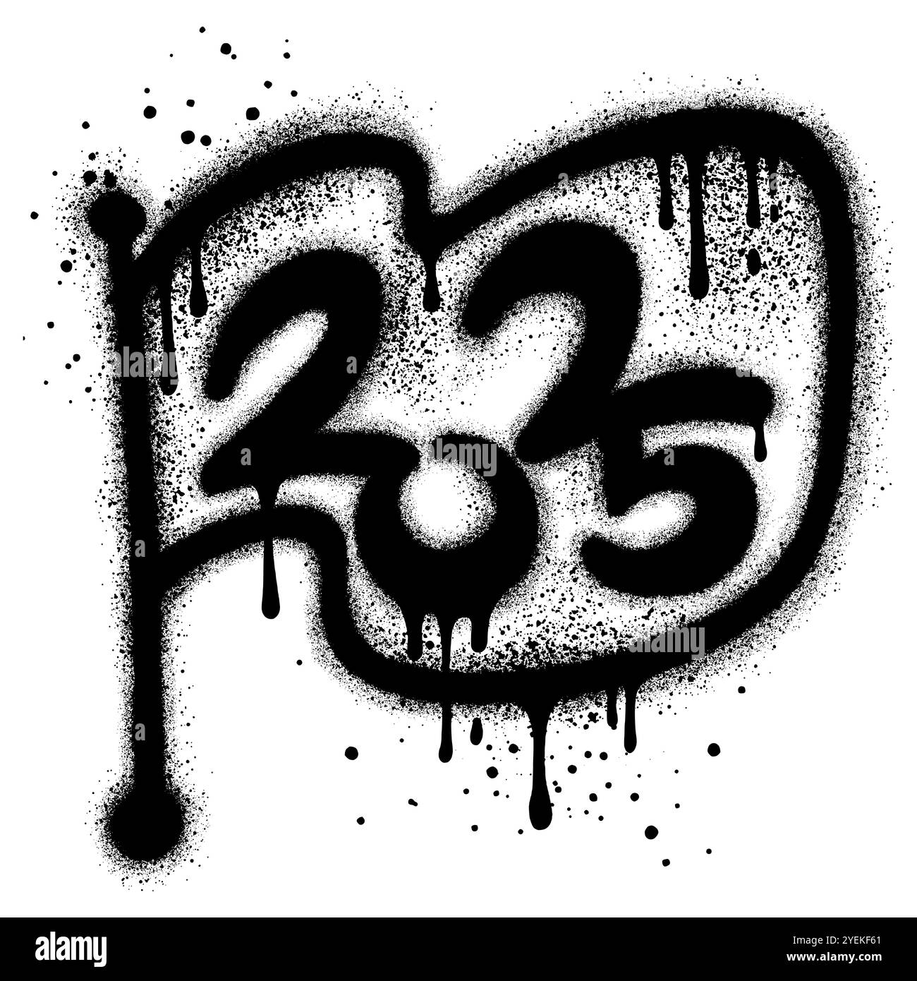 2025 New Year Graffiti In Spray Paint Style Stock Vector Image Art 2025 New Year Graffiti In Spray Paint Style 2YEKF61
