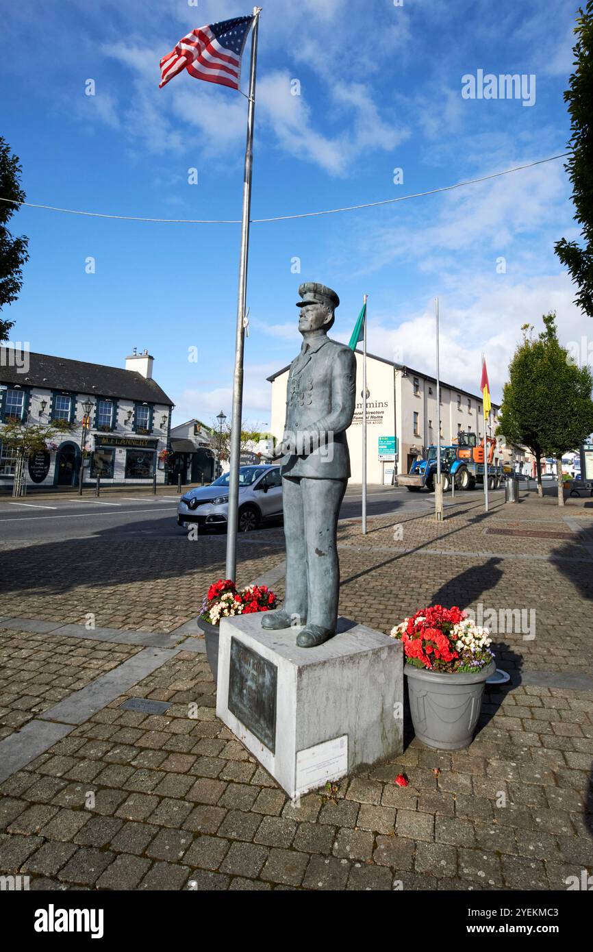 john king memorial statue ballinrobe,john king was an irish sailor in the us navy who won the medal of honor twice, ballinrobe, county mayo, republic Stock Photo