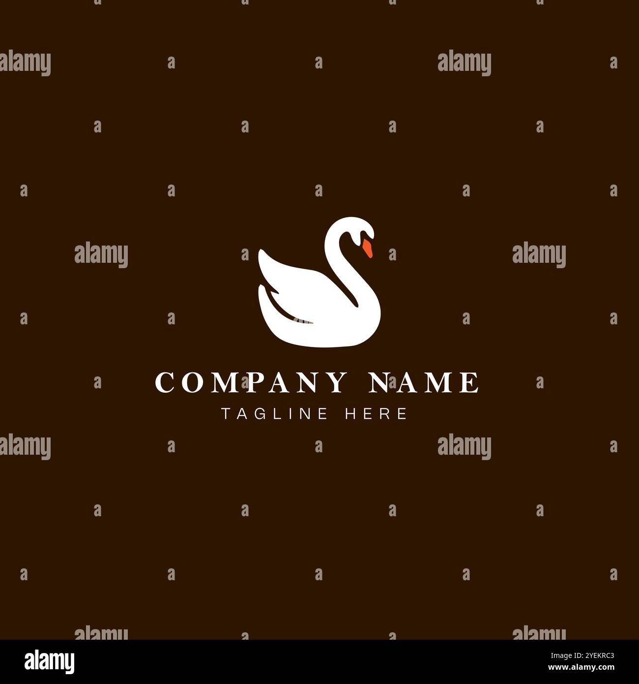 swan logo design vector icon illustration on black background, swan ...