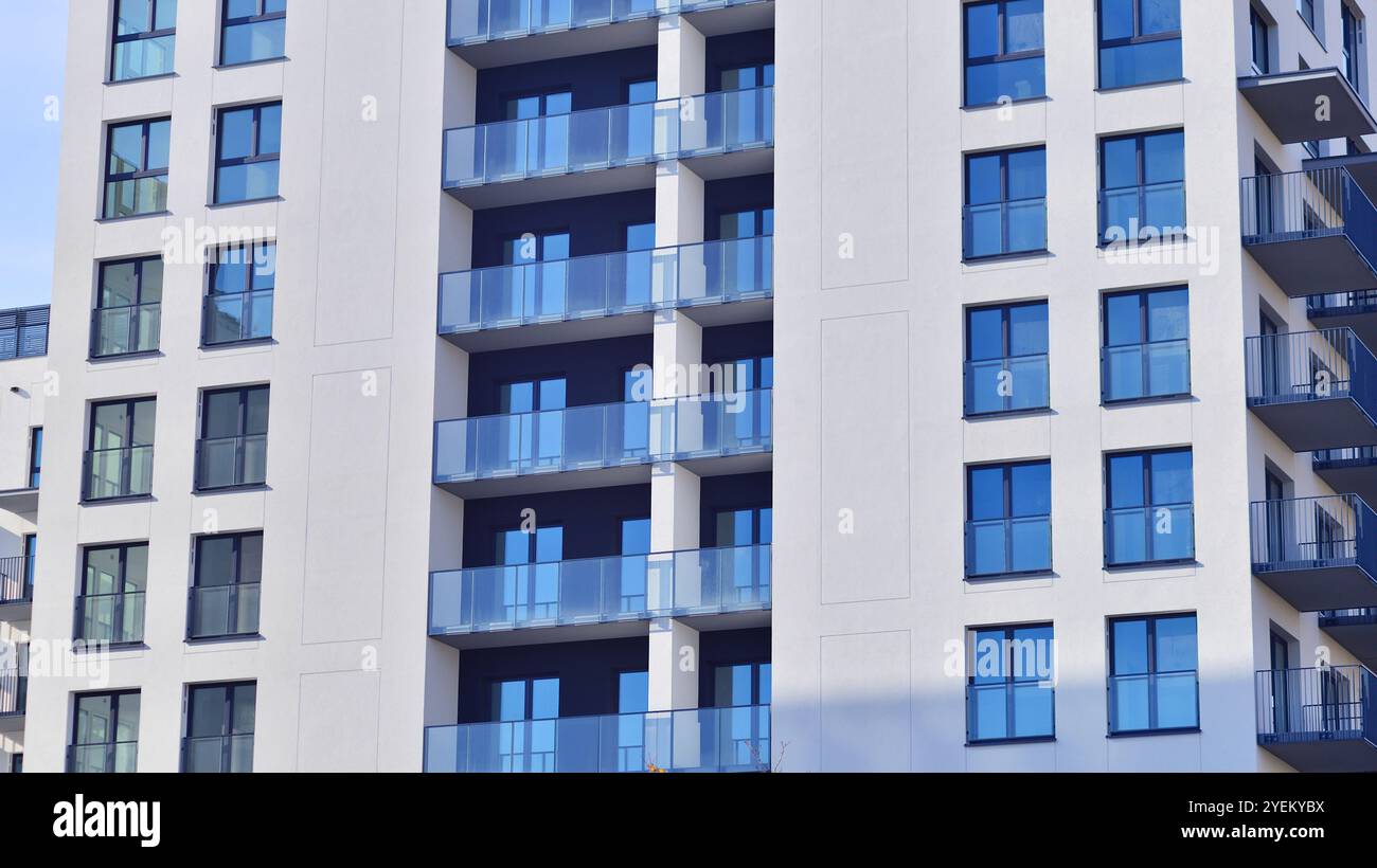 View of Modern High Rise Apartment Building Design Drawing With Plans