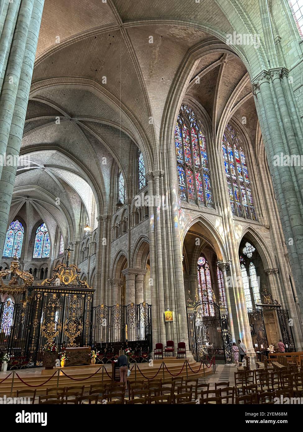 Sens Cathedral Burgundy interior - Smartphone Captured Stock Image