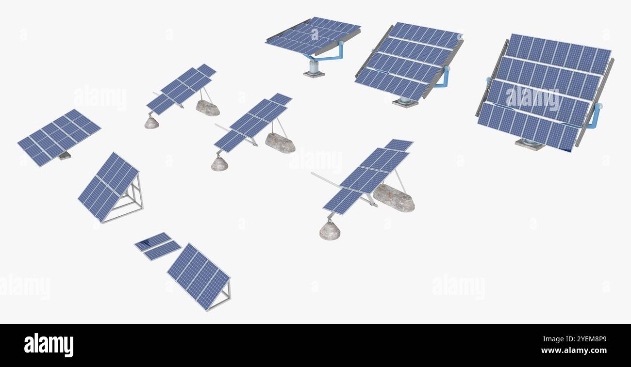 Solar systems isolated on white background Stock Photo