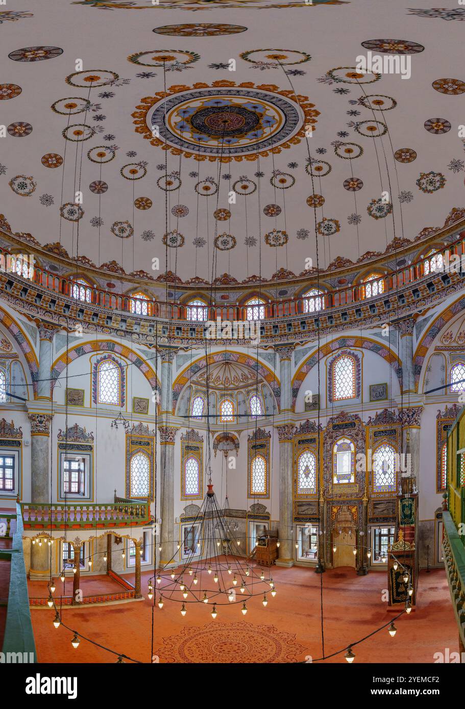 Shumen, Bulgaria - September 18, 2023: View of the interior of Sherif Halil Pasha Mosque (Tombul), in Shumen, Bulgaria Stock Photo