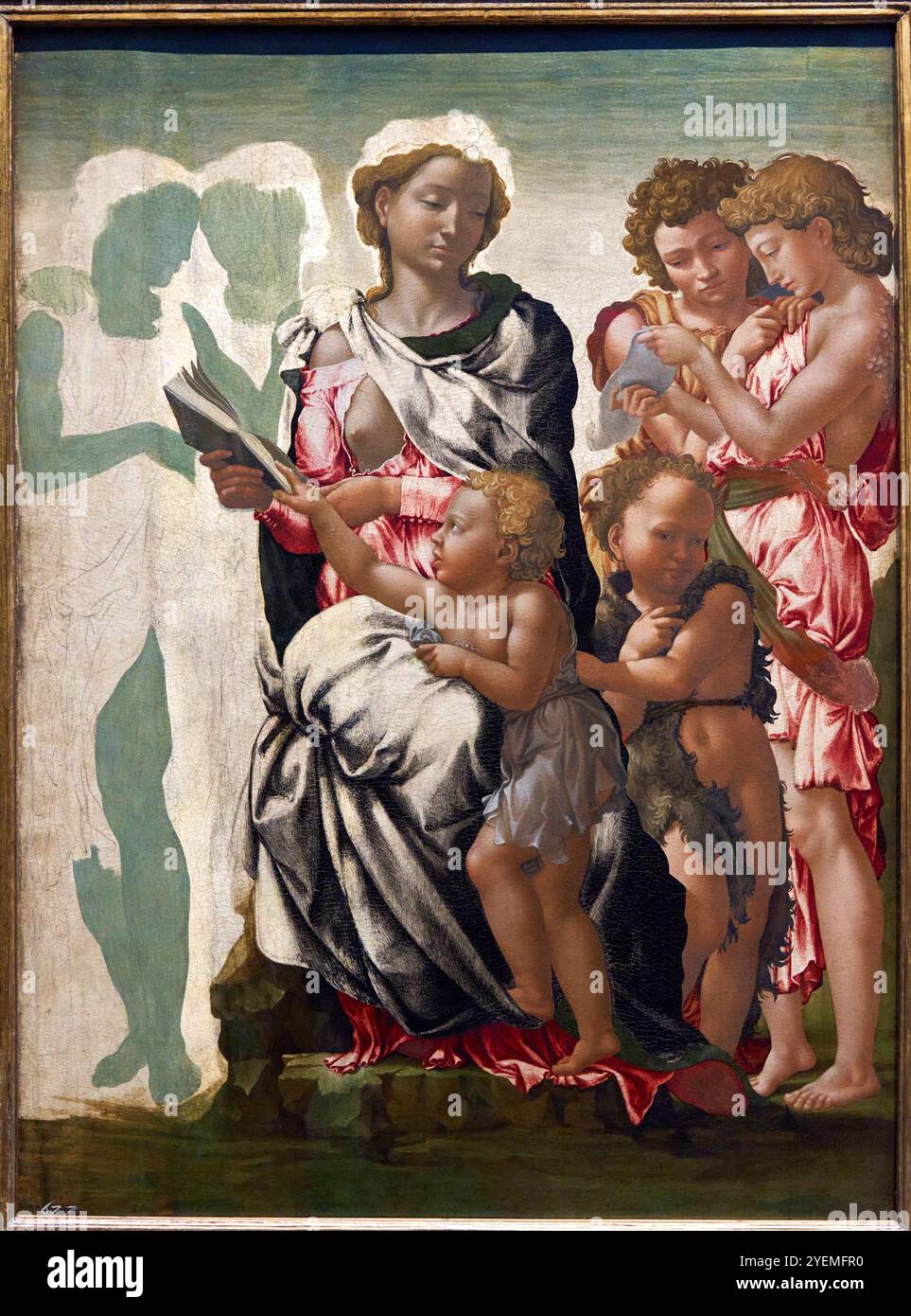 The Manchester Madonna, about 1497, possibly as early as 1494, Michelangelo (1475-1564), The National Gallery, London, UK Stock Photo