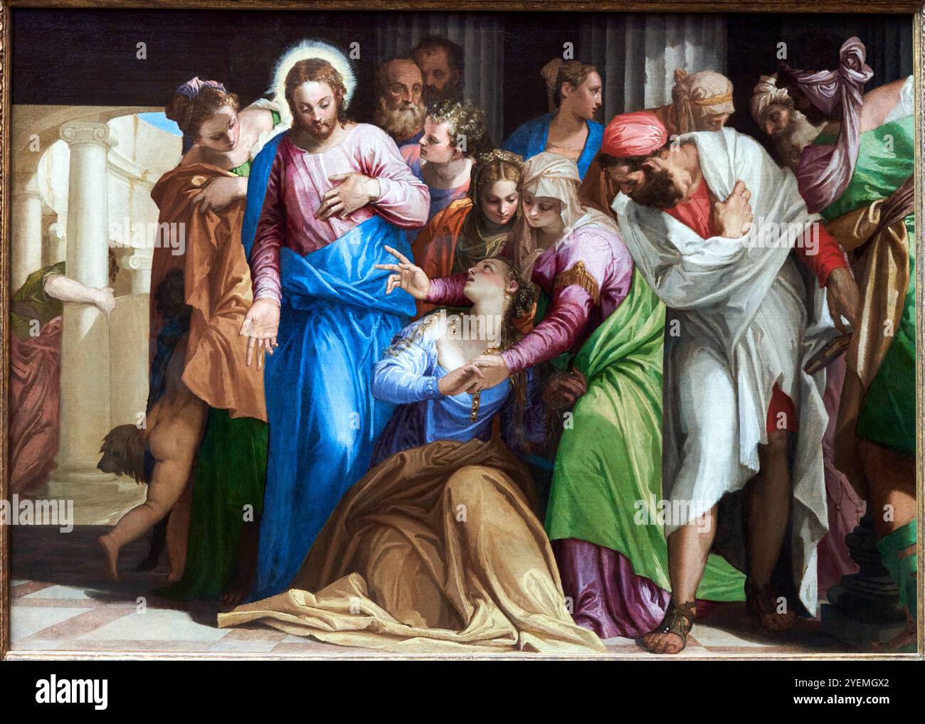 The Conversion of Mary Magdalene, about 1548, Paolo Veronese (1528-1588), The National Gallery, London, UK Stock Photo