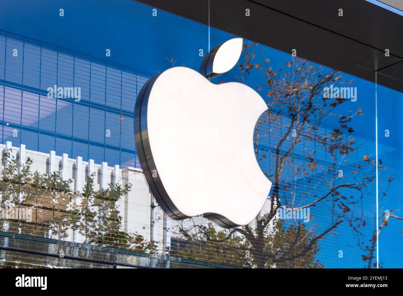 Rancho Cucamonga, USA – December 25, 2022: APPLE is an American technology company specializing in consumer electronics, software and entertainment. Stock Photo